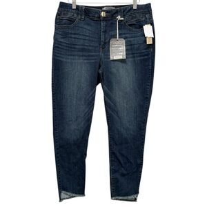 Democracy Ab Technology Ankle Length Step Hem Stretch Denim Jeans Size 16